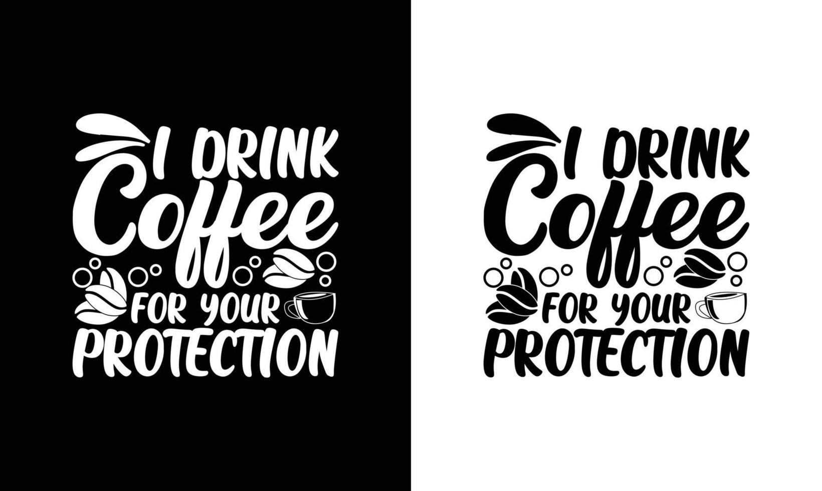 design de camiseta de citação de café, tipografia vetor