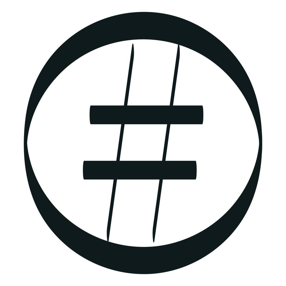 ilustração de elemento simples. design de símbolo de hashtag da coleção de marketing de mídia social. web e celular vetor