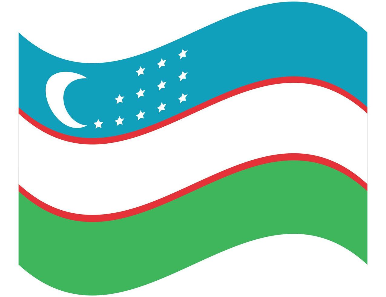 bandeira de ilustração do ícone do Uzbequistão. bandeira nacional do Uzbequistão. vetor
