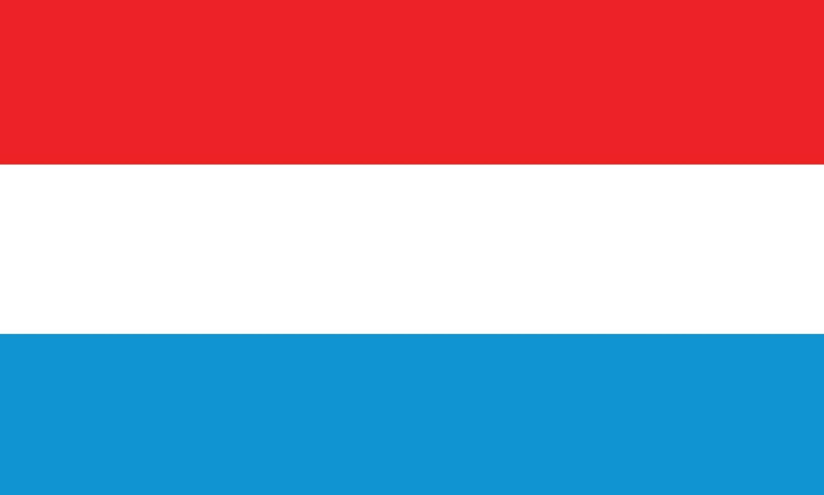 bandeira de luxemburgo. dimensões precisas, proporções de elementos e cores vetor