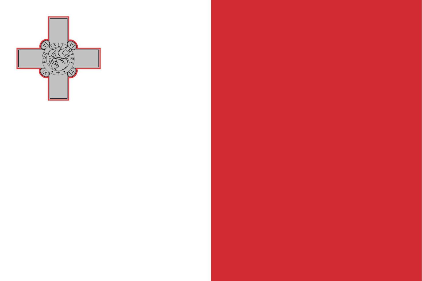 vetor de bandeira de malta. bandeira de malta original e simples isolada em cores oficiais e proporção corretamente