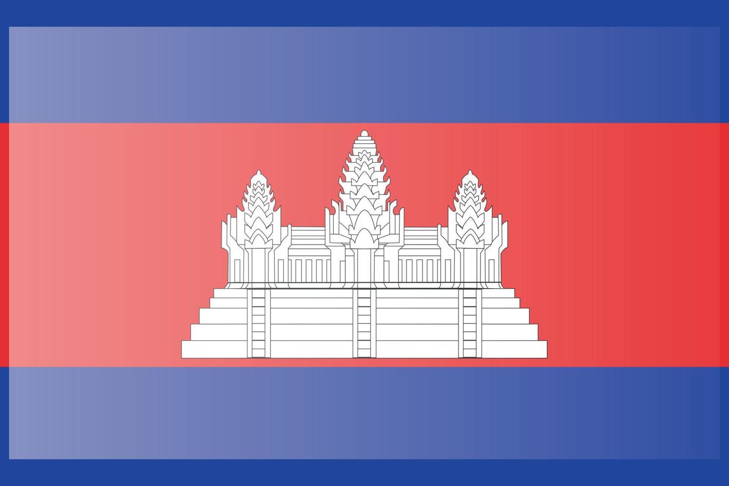 bandeira do Camboja. dimensões precisas, proporções de elementos e cores vetor