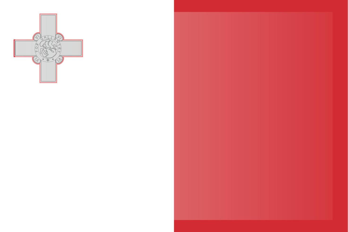 vetor de bandeira de malta. bandeira de malta original e simples isolada em cores oficiais e proporção corretamente