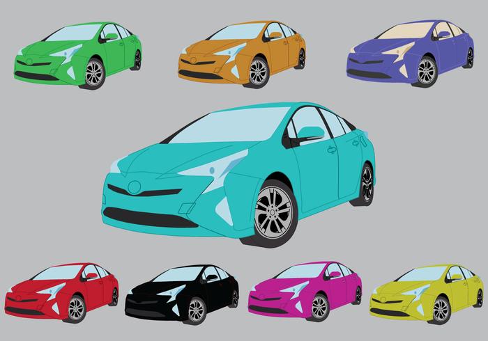 Ícones de cores Prius grátis vetor