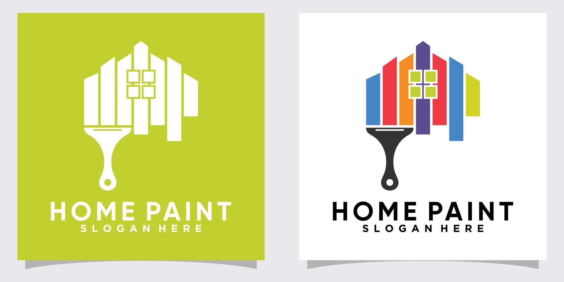 design de logotipo em casa ofegante com conceito criativo vetor