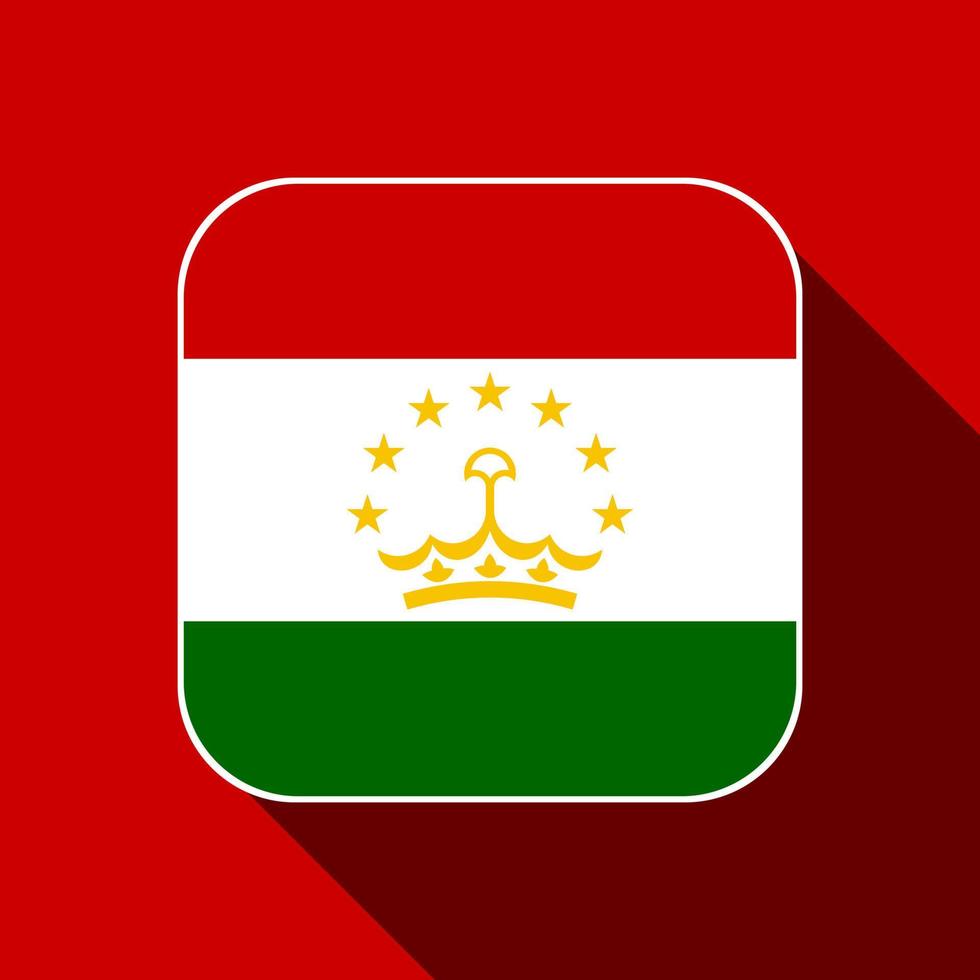 bandeira do tajiquistão, cores oficiais. ilustração vetorial. vetor