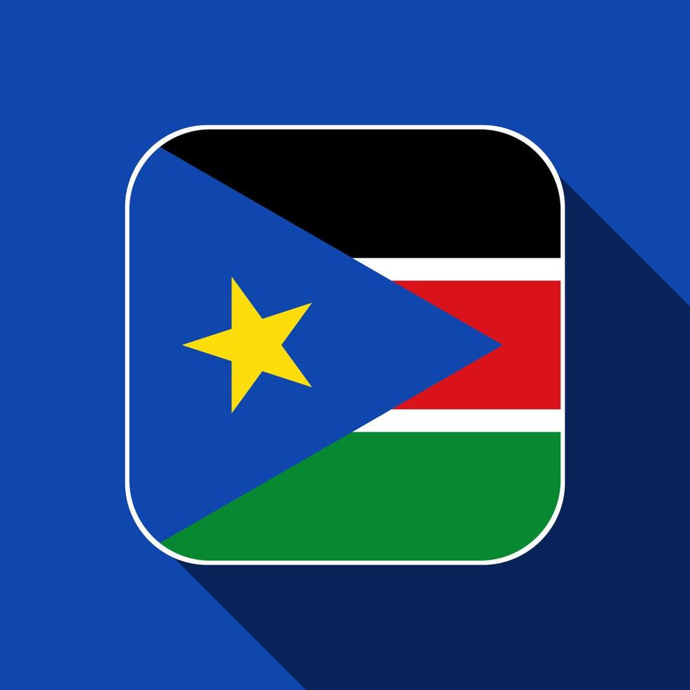 bandeira do Sudão do Sul, cores oficiais. ilustração vetorial. vetor