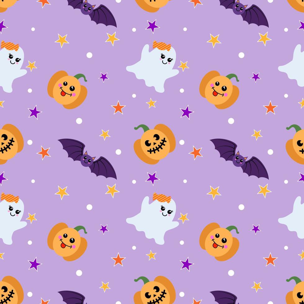 bonito padrão sem emenda para o feriado de halloween. vetor