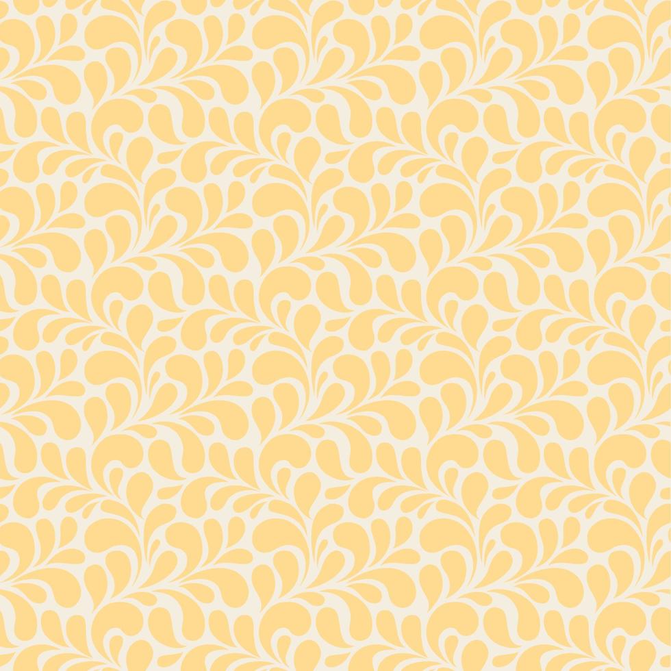 padrão floral monocromático harmonioso, fundo vintage harmonioso com folhas de laranja vetor