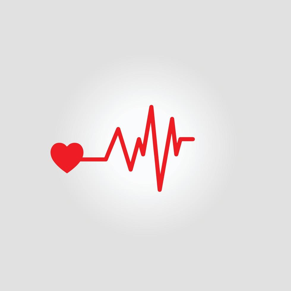design de vetor de ícone de pulso de batimento cardíaco