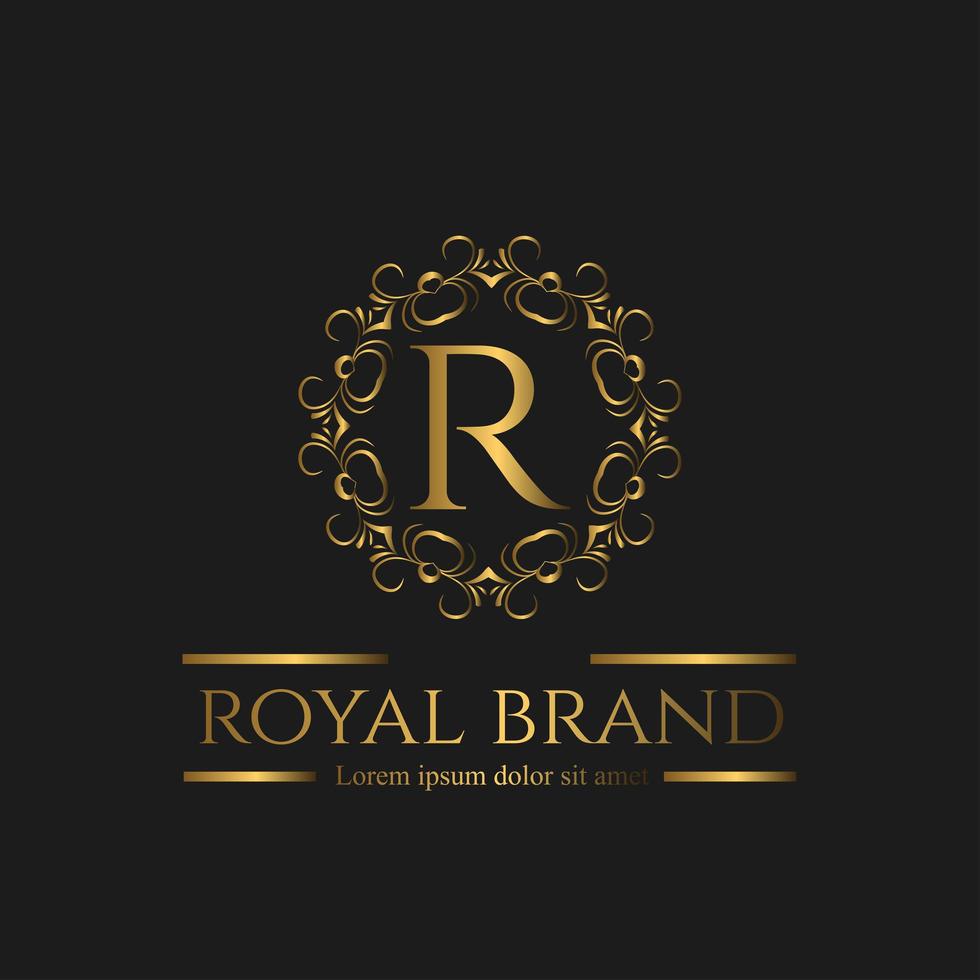 design de logotipo dourado premium vetor