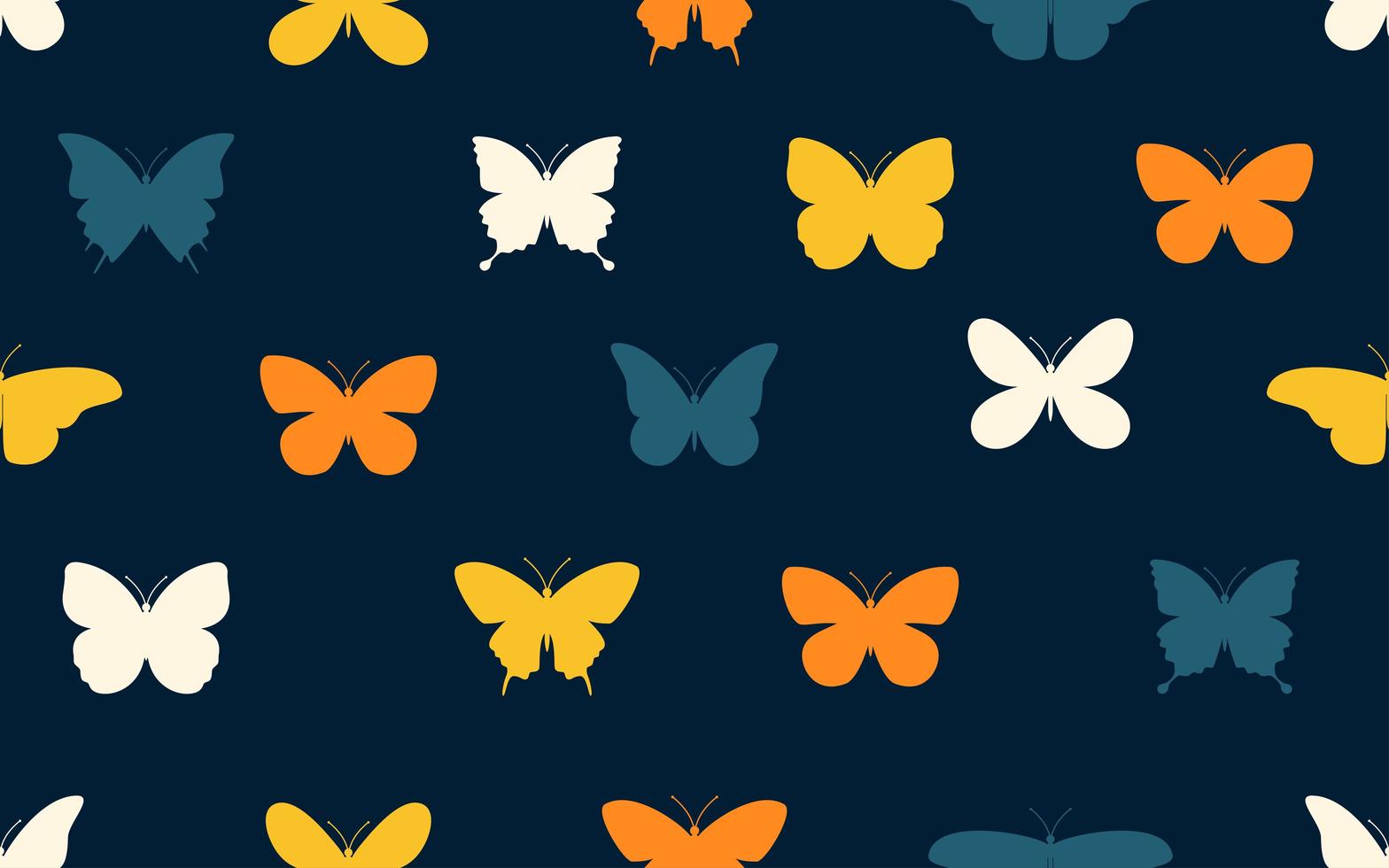 padrão de borboleta colorida vetor