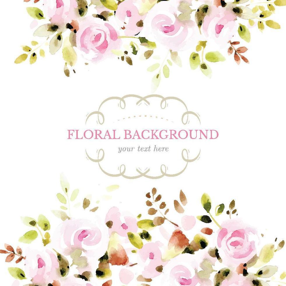 fundo floral pastel mão desenhada vetor