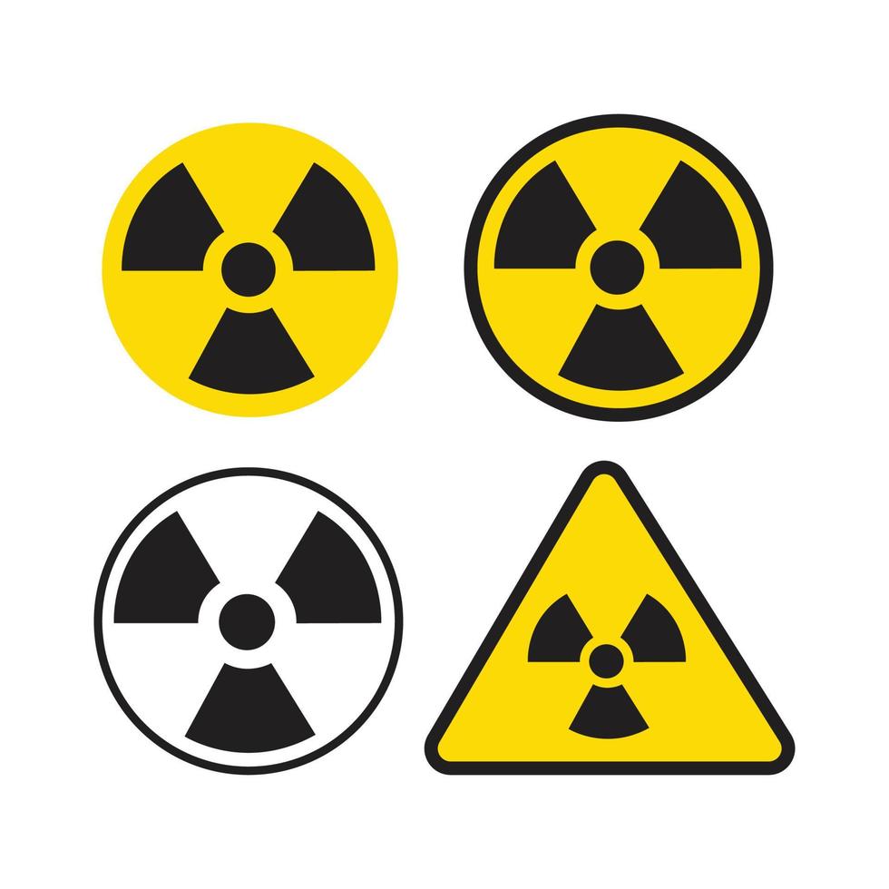 ícone tóxico de radiação de perigo. ilustração vetorial vetor