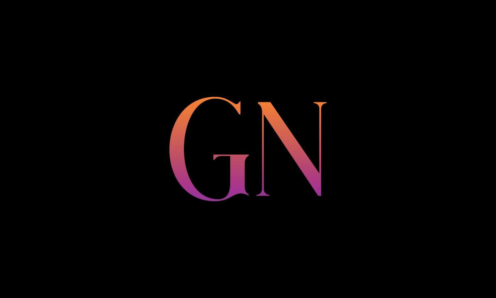 modelo grátis de logotipo de vetor de letra gn vetor grátis