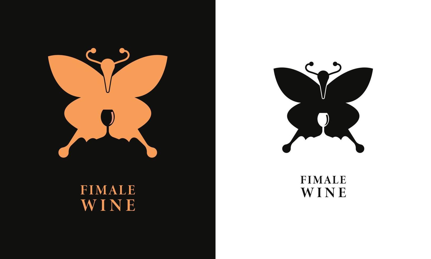 logotipo de ícone de vinho feminino abstrato vetor