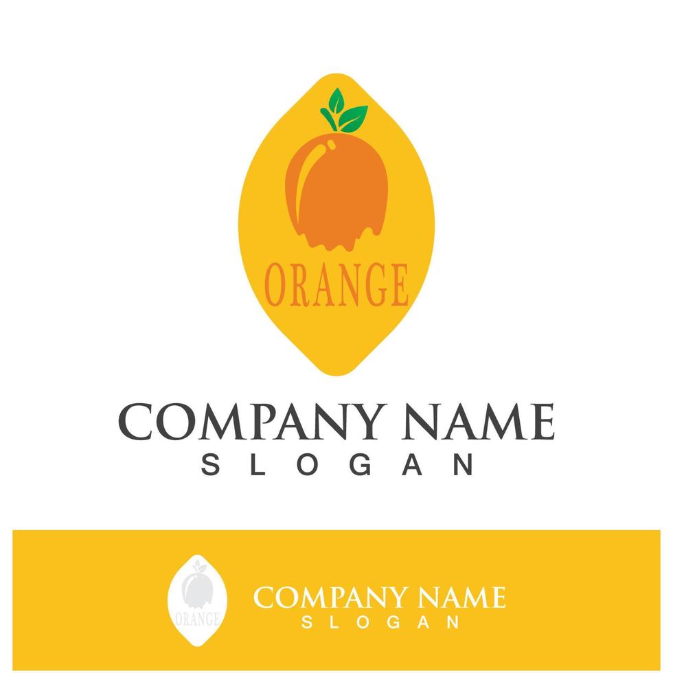 logotipo laranja e ícone de vetor de símbolo