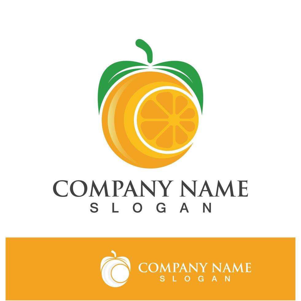 logotipo laranja e ícone de vetor de símbolo