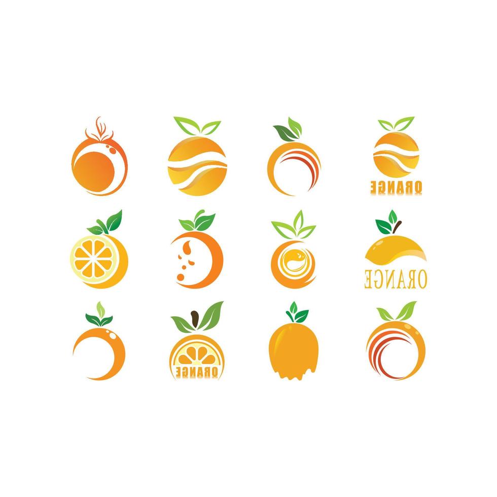 ilustração de design de ícone de logotipo laranja vetor