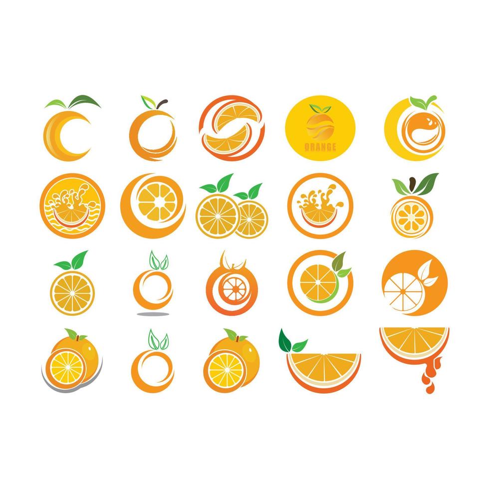 ilustração de design de ícone de logotipo laranja vetor