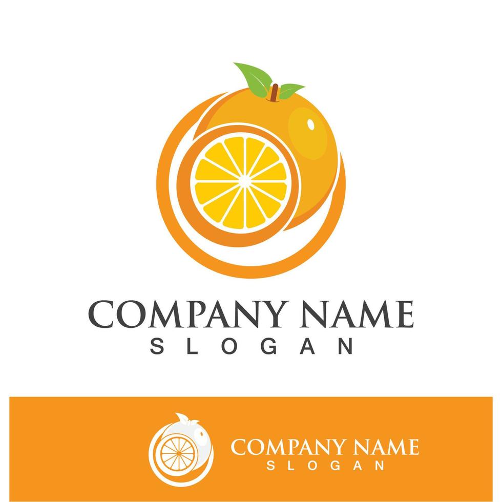 ilustração de design de ícone de logotipo laranja vetor