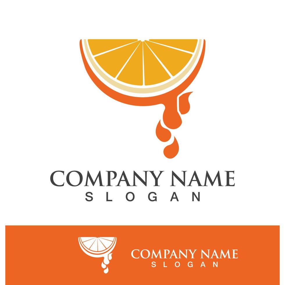 ilustração de design de ícone de logotipo laranja vetor