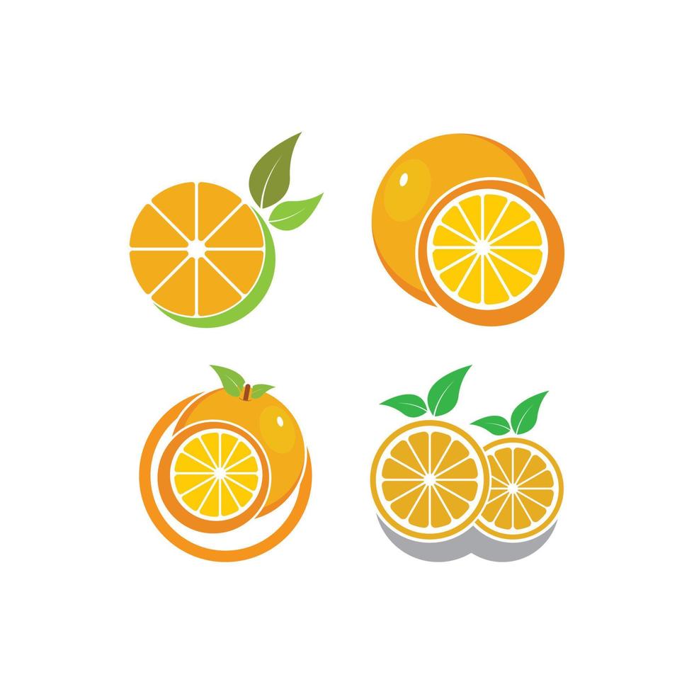 ilustração de design de ícone de logotipo laranja vetor