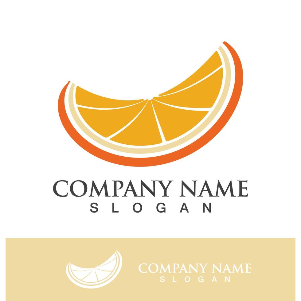 ilustração de design de ícone de logotipo laranja vetor