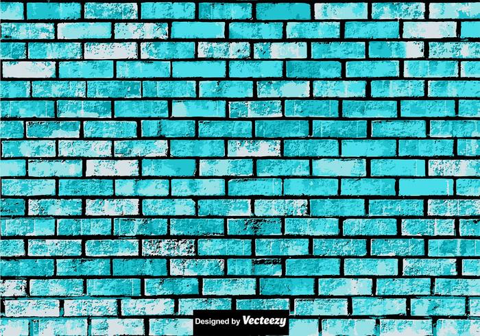 Textura abstrata da parede de tijolo azul do Grunge vetor