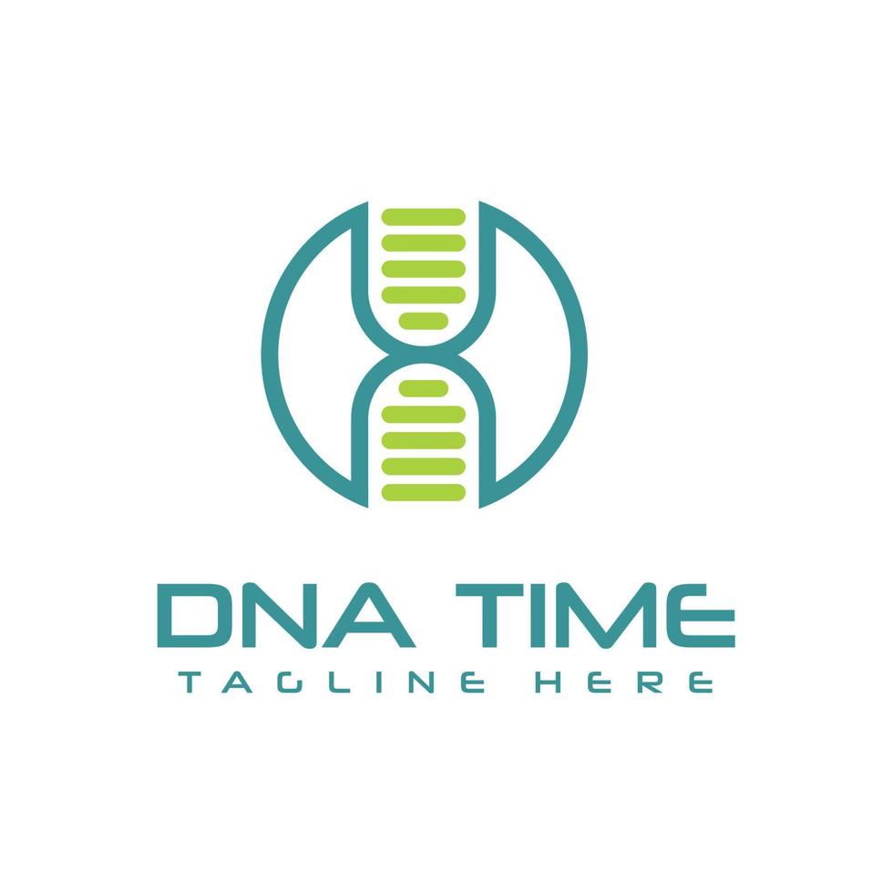 design de logotipo de dna de ampulheta para empresa de negócios vetor