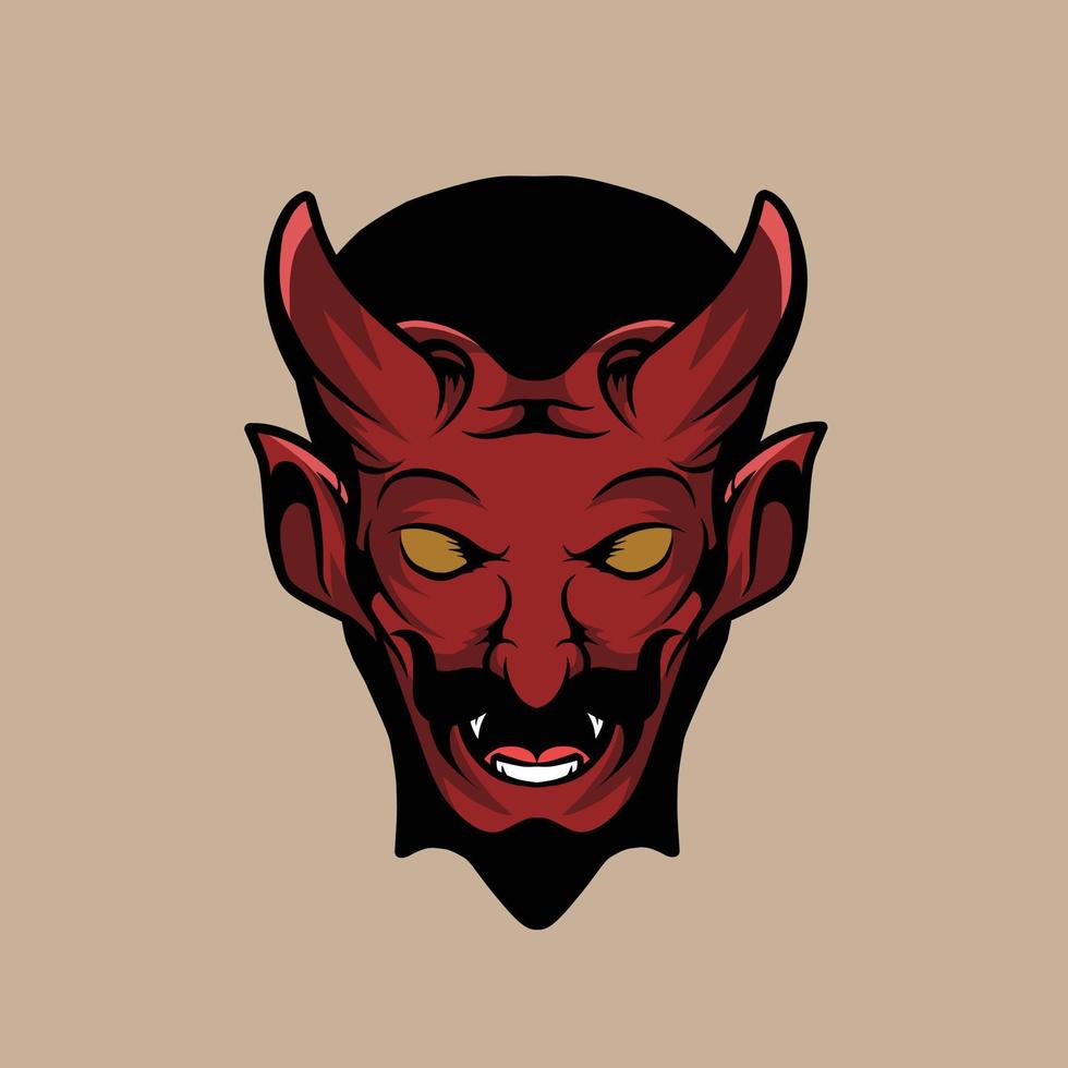 ilustração vetorial de diabo vermelho feita especialmente para uso de marca de publicidade e muito mais vetor