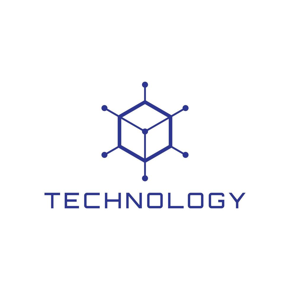 design de logotipo de tecnologia blockchain moderno vetor