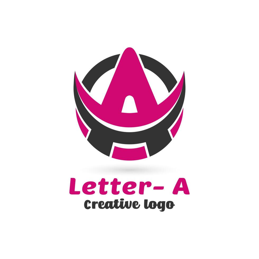 carta um modelo de elemento de logotipo, ícone abstrato de forma de círculo vetor