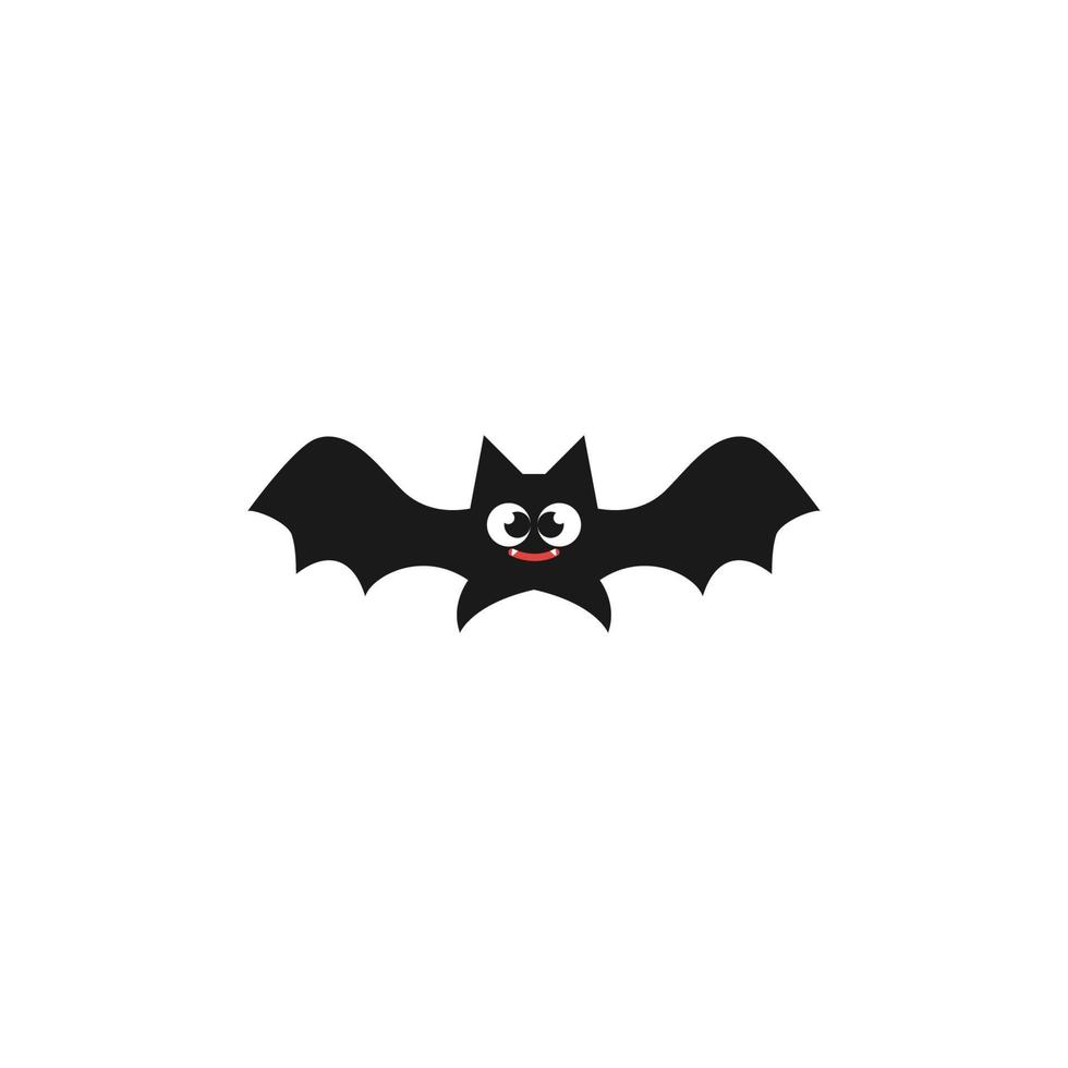 elementos de design plano de morcego dos desenhos animados, vetor e ilustração.