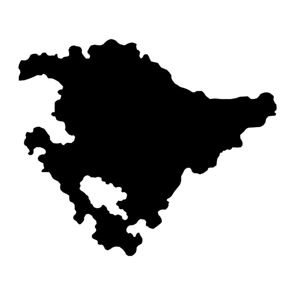 mapa basco, região da espanha. ilustração vetorial. vetor