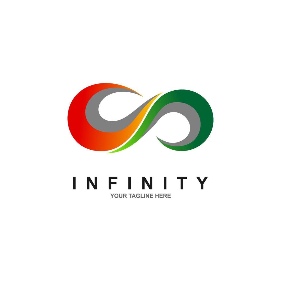 modelo de vetor de design de logotipo sem limites de símbolo do infinito