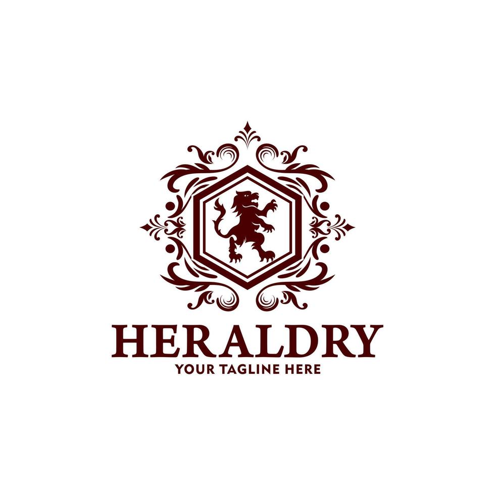 modelo de vetor de coleção de logotipo de heráldica