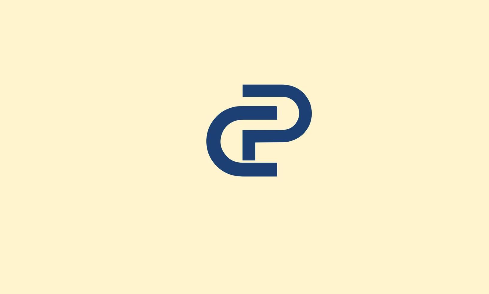 letras do alfabeto iniciais monograma logotipo cp, pc, c e p vetor