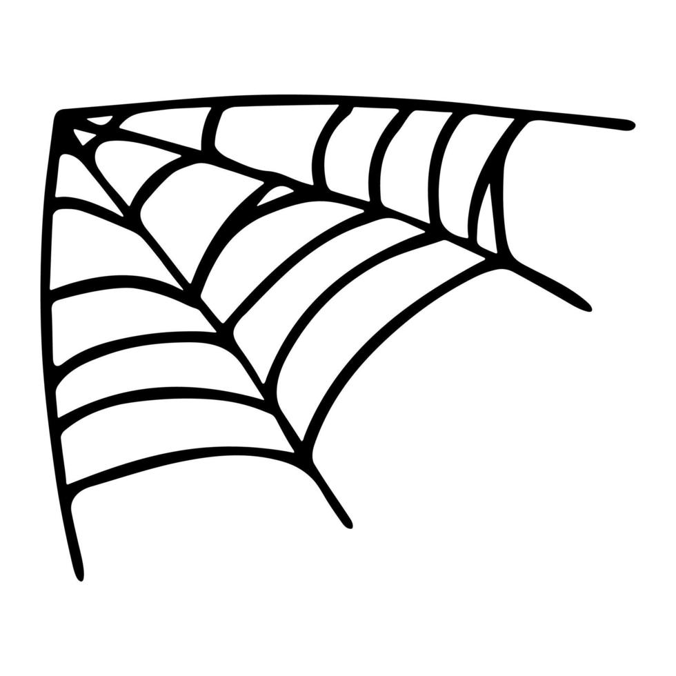 Desenho De Halloween Mão Desenhada Teias De Aranhas Assustadoras