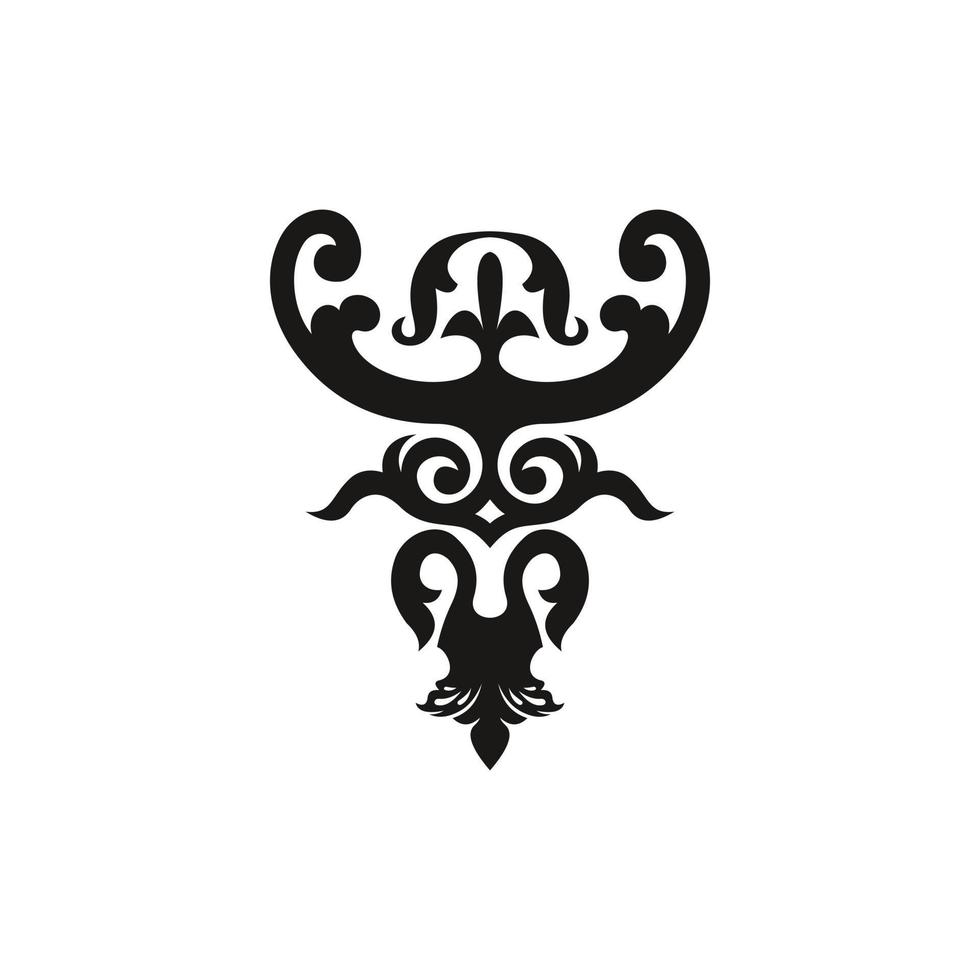 pássaro coruja ornamento logotipo moderno de luxo vetor