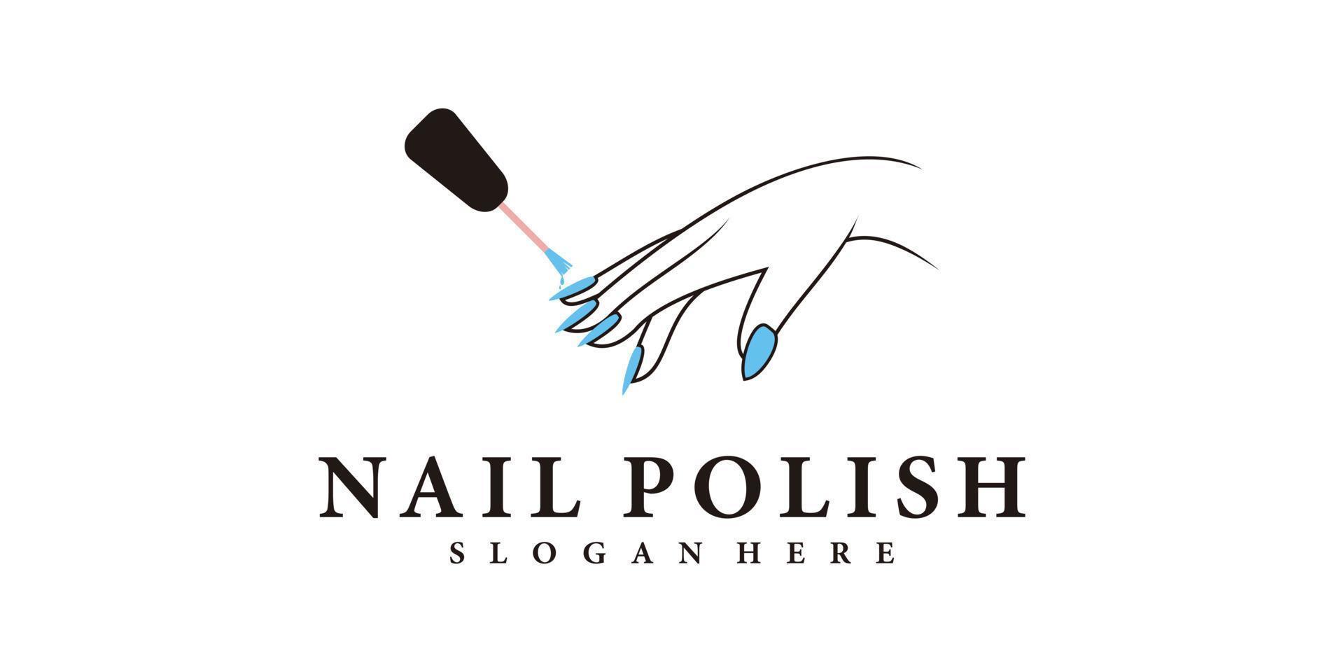 design de logotipo de esmalte com estilo e conceito criativo vetor