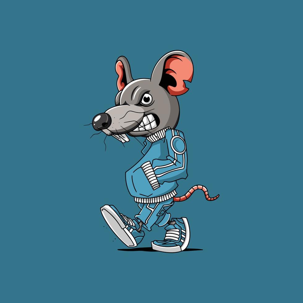 ilustração de logotipos de personagens de mouse vetor