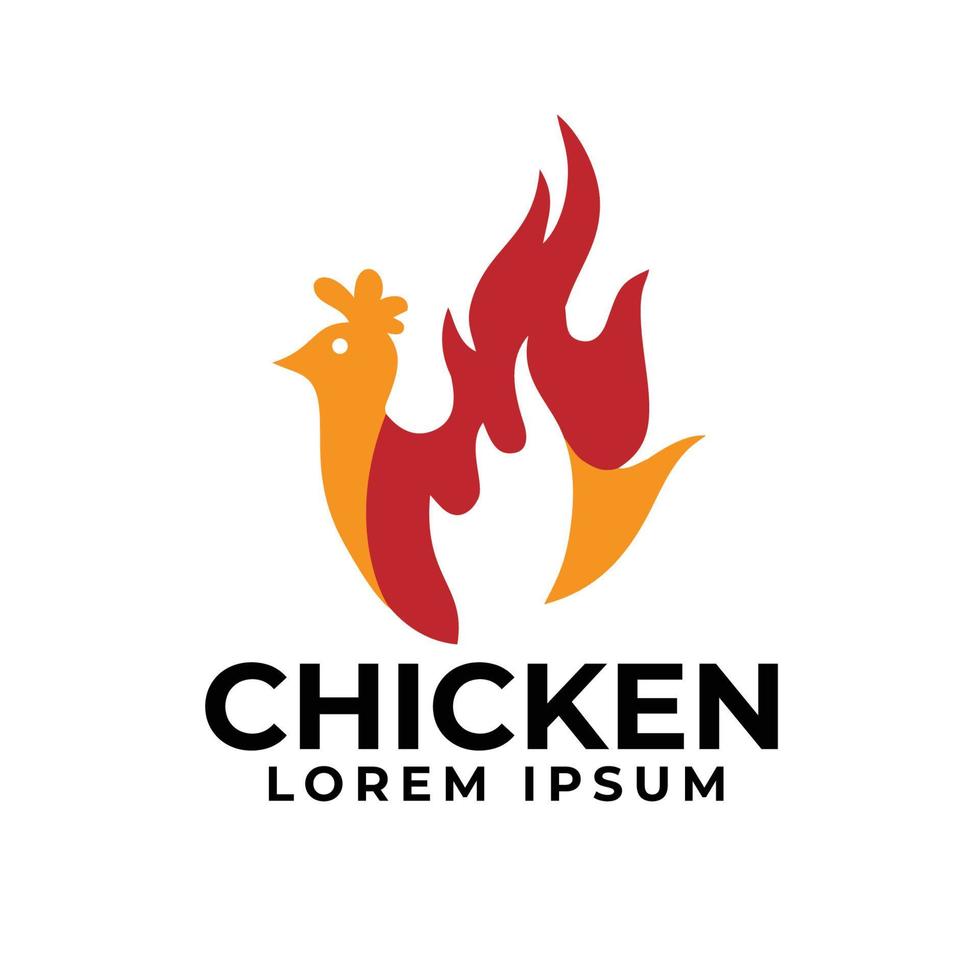 modelo de design de logotipo de frango vetor
