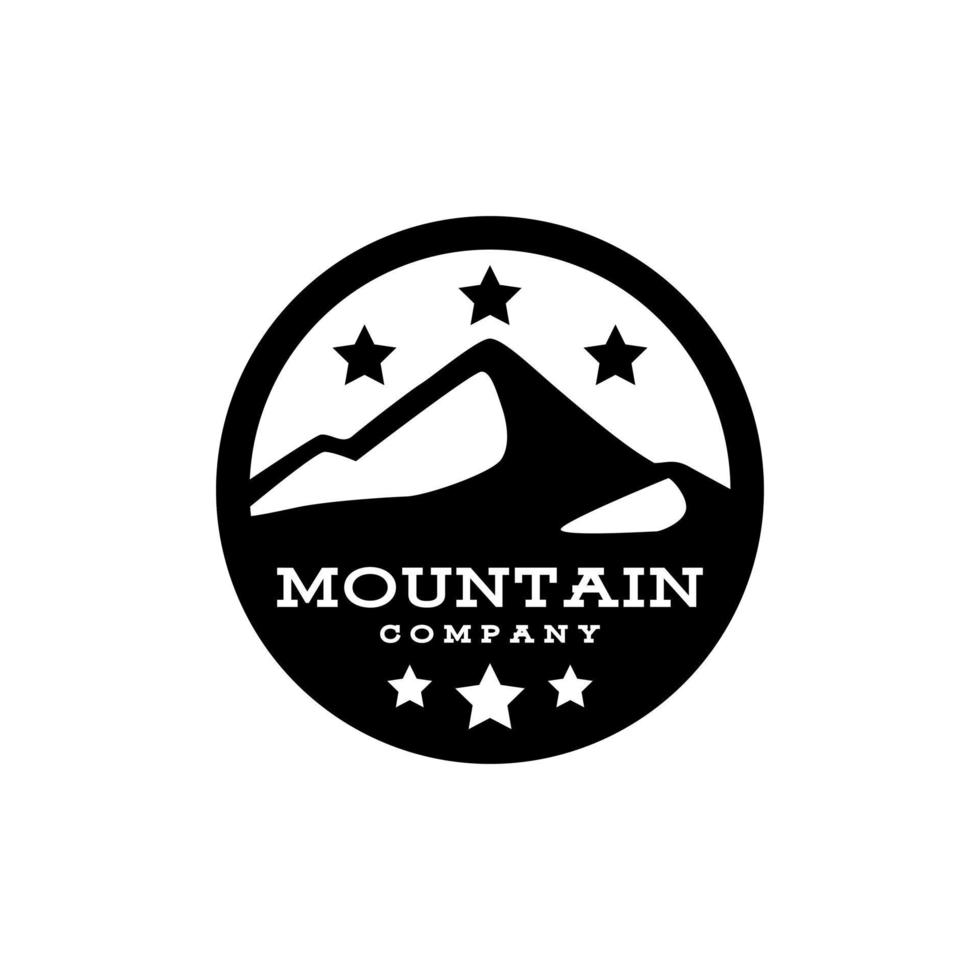 ilustração vintage de uma montanha para qualquer negócio relacionado à aventura e montanha. vetor