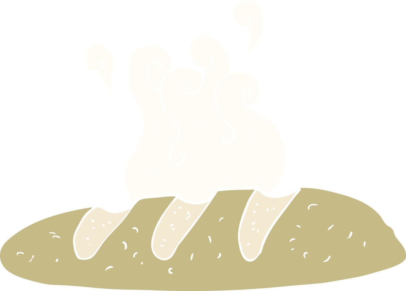 ilustração de cor lisa de pão vetor