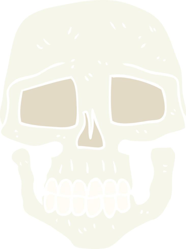 ilustração de cor lisa do crânio vetor