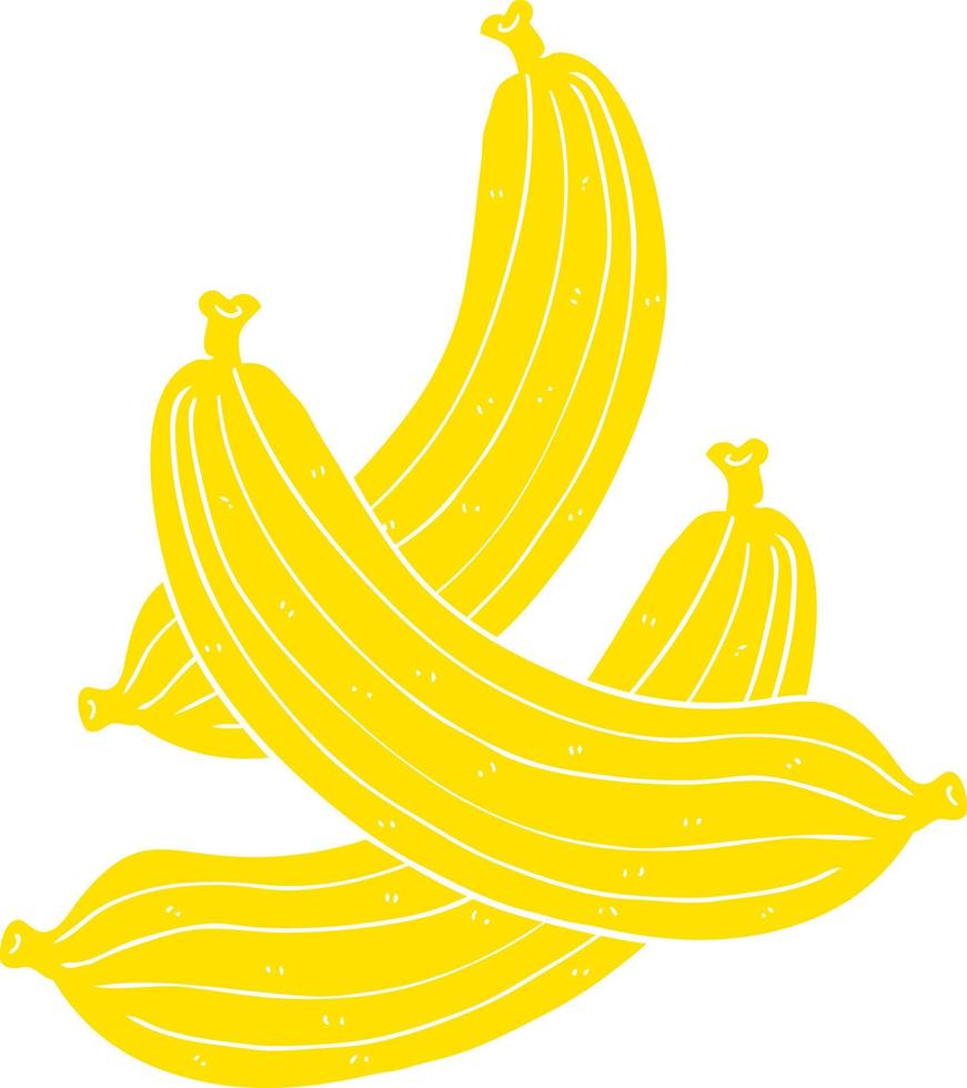 ilustração de cor lisa de bananas vetor