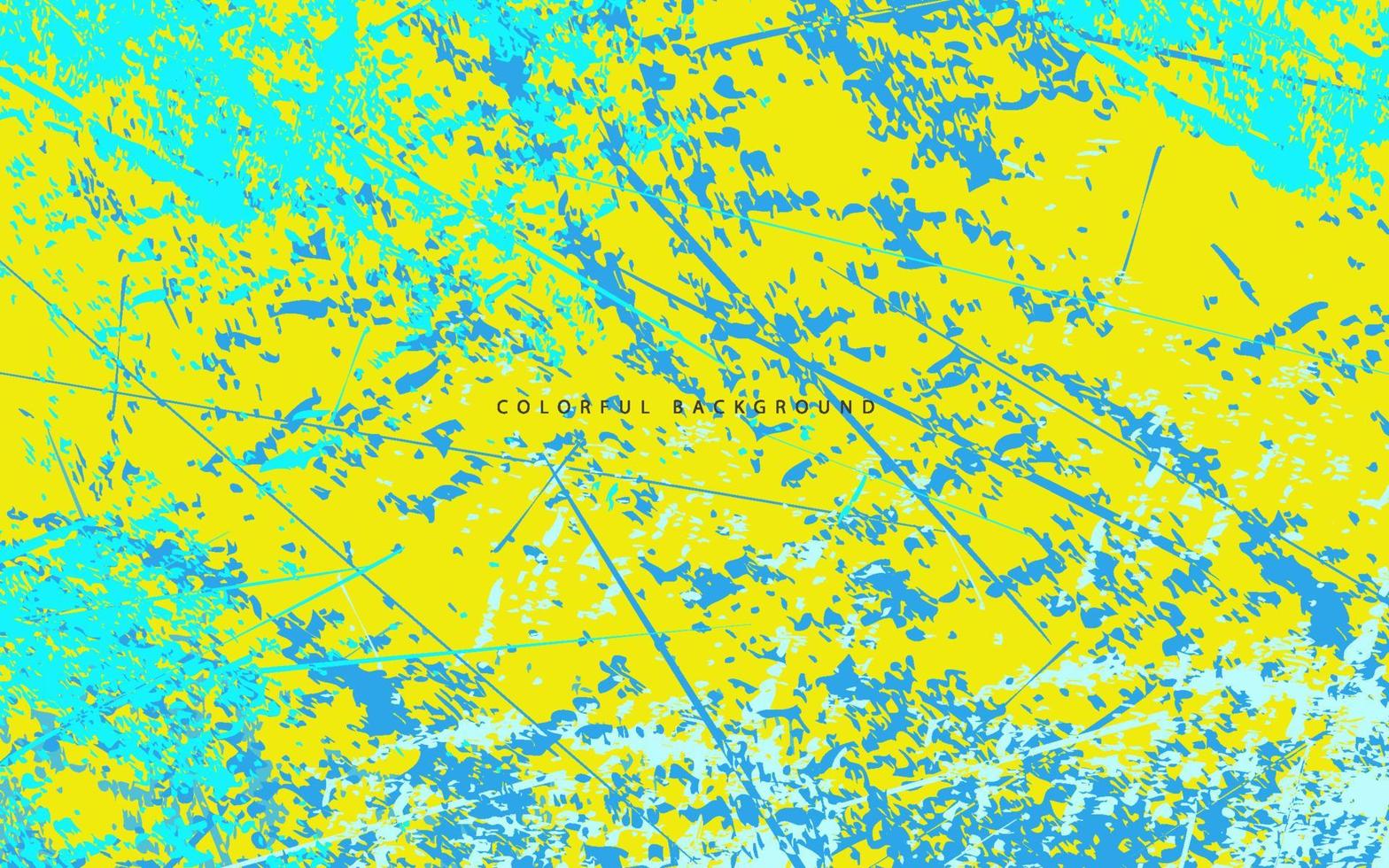 textura abstrata grunge fundo de cor azul e amarelo vetor