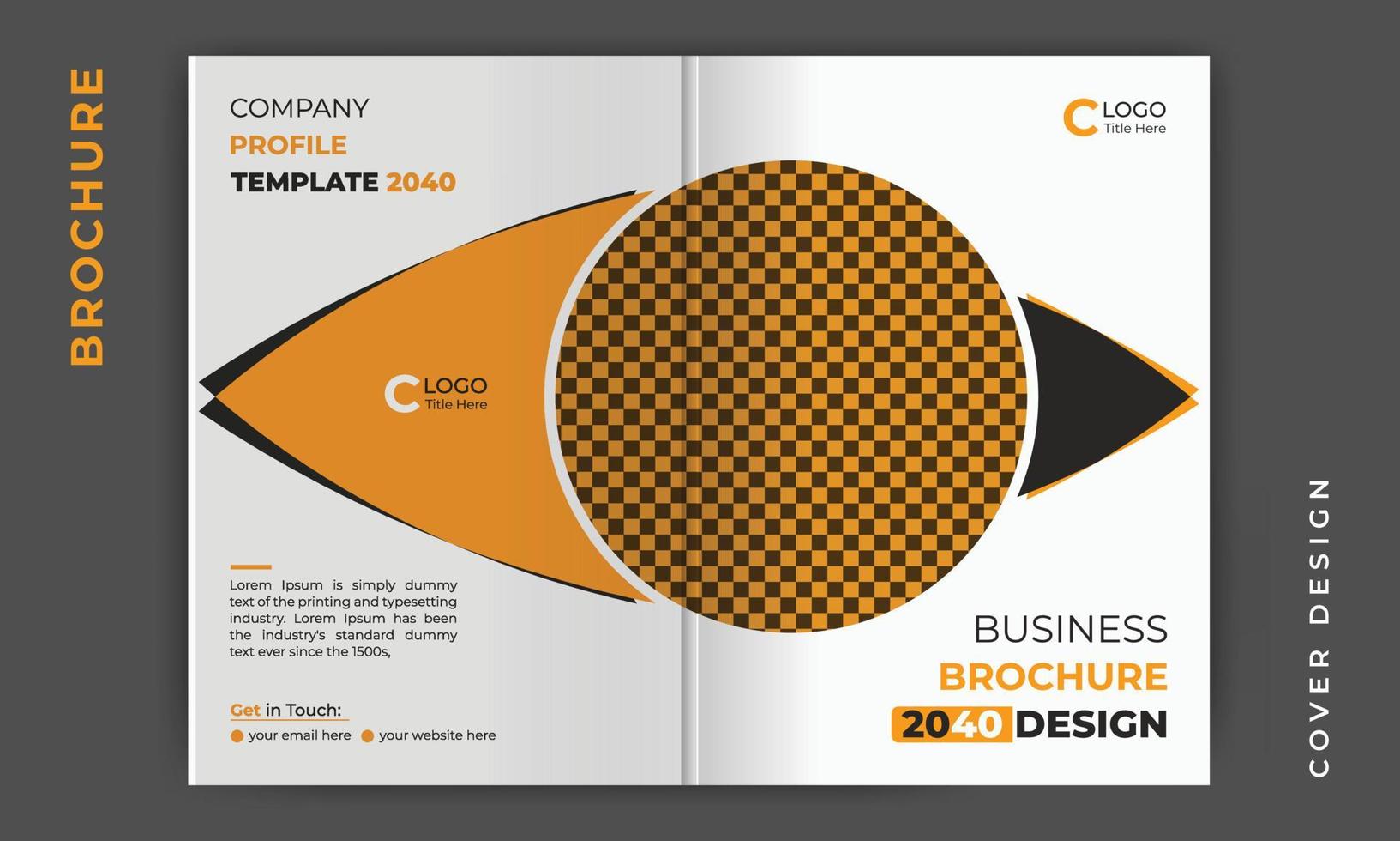 modelo de perfil de empresa corporativa ou layout de design de capa de brochura de negócios vetor