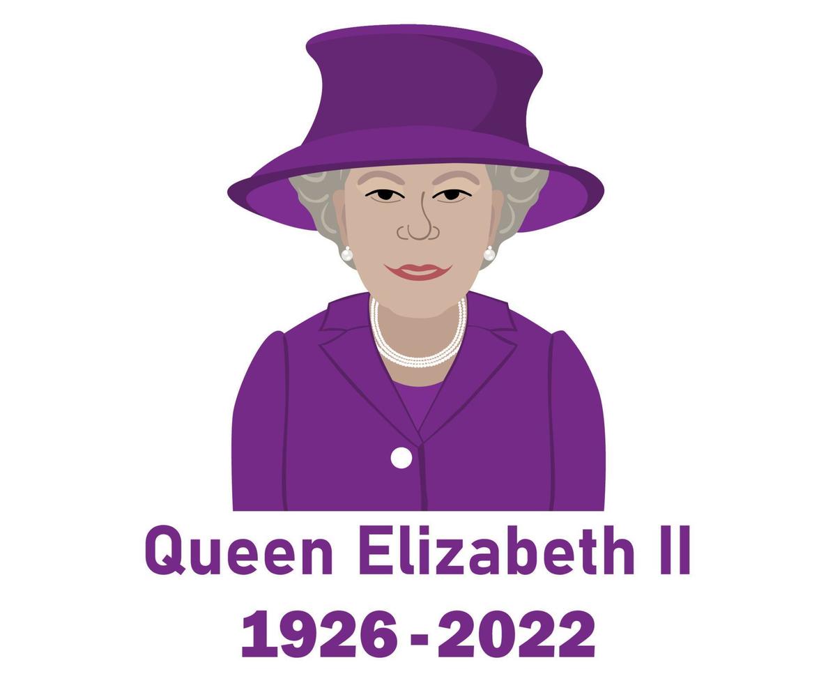 rainha elizabeth terno 1926 2022 rosto roxo laranja britânico reino unido nacional europa país ilustração vetorial design abstrato vetor